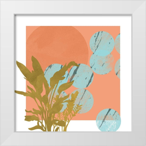 Halftone Dots I White Modern Wood Framed Art Print by Green, Jacob