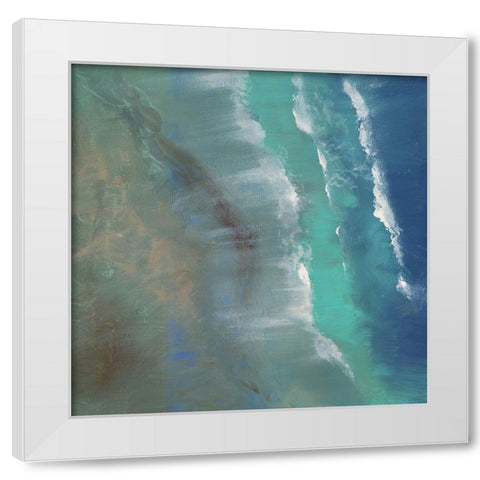Aerial Coast II White Modern Wood Framed Art Print by Finch, Sheila