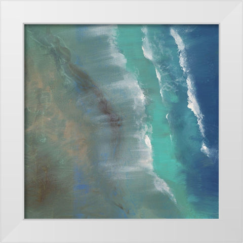 Aerial Coast II White Modern Wood Framed Art Print by Finch, Sheila