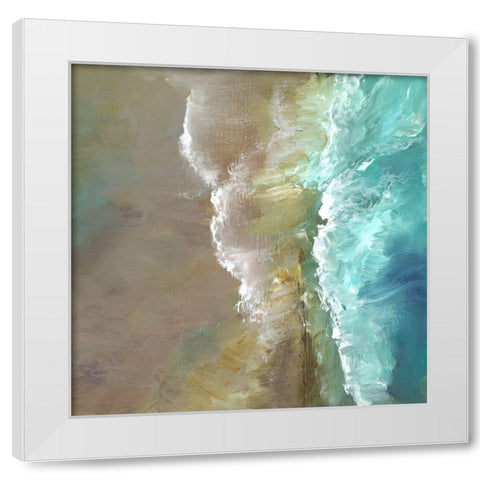 Aerial Coast III White Modern Wood Framed Art Print by Finch, Sheila