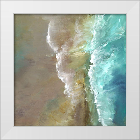 Aerial Coast III White Modern Wood Framed Art Print by Finch, Sheila