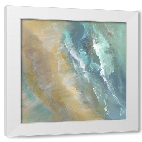 Aerial Coast IV White Modern Wood Framed Art Print by Finch, Sheila