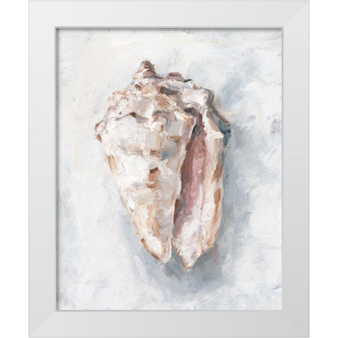 White Shell Study II White Modern Wood Framed Art Print by Harper, Ethan