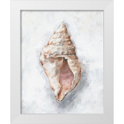 White Shell Study III White Modern Wood Framed Art Print by Harper, Ethan