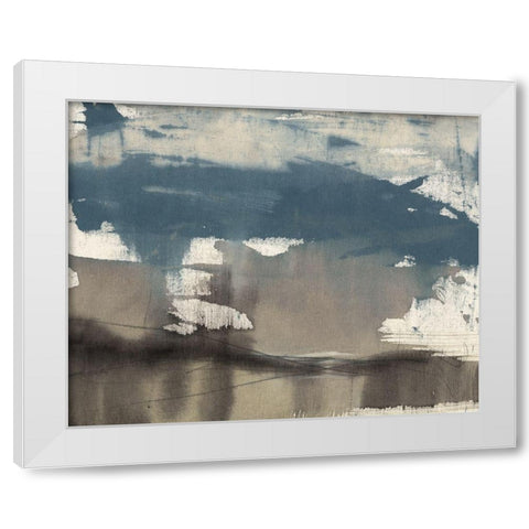 Kinetic Coastline I White Modern Wood Framed Art Print by Goldberger, Jennifer