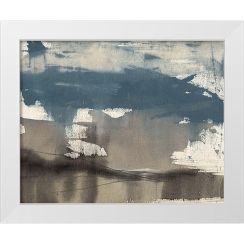 Kinetic Coastline I White Modern Wood Framed Art Print by Goldberger, Jennifer