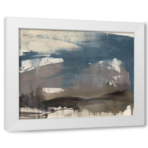 Kinetic Coastline II White Modern Wood Framed Art Print by Goldberger, Jennifer