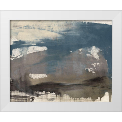 Kinetic Coastline II White Modern Wood Framed Art Print by Goldberger, Jennifer