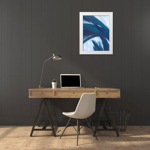 Fronds Kline I White Modern Wood Framed Art Print by Wilkins, Suzanne