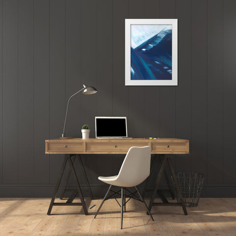 Fronds Kline II White Modern Wood Framed Art Print by Wilkins, Suzanne