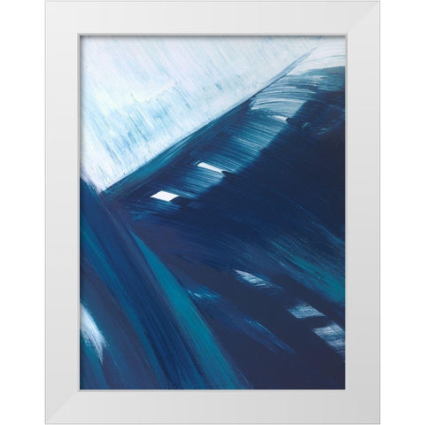 Fronds Kline II White Modern Wood Framed Art Print by Wilkins, Suzanne