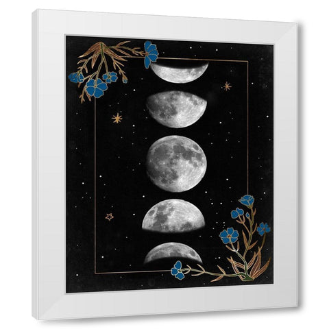 Night Moon I White Modern Wood Framed Art Print by Wang, Melissa