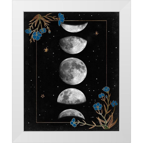 Night Moon I White Modern Wood Framed Art Print by Wang, Melissa