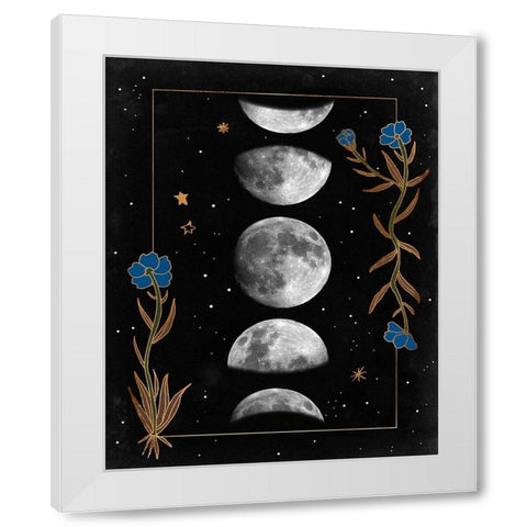 Night Moon II White Modern Wood Framed Art Print by Wang, Melissa