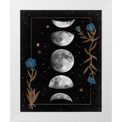 Night Moon II White Modern Wood Framed Art Print by Wang, Melissa