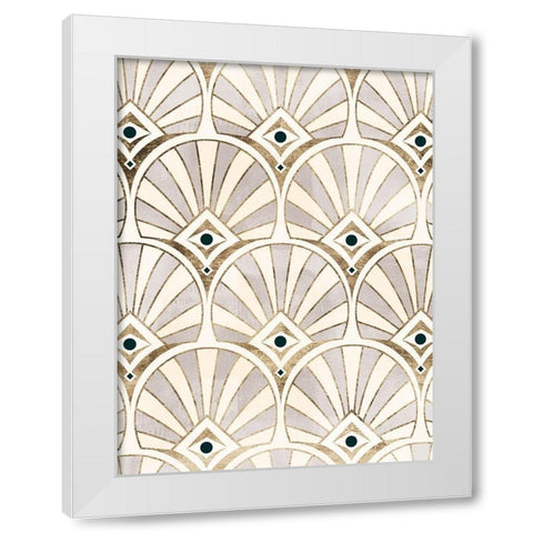 Deco Patterning I White Modern Wood Framed Art Print by Barnes, Victoria