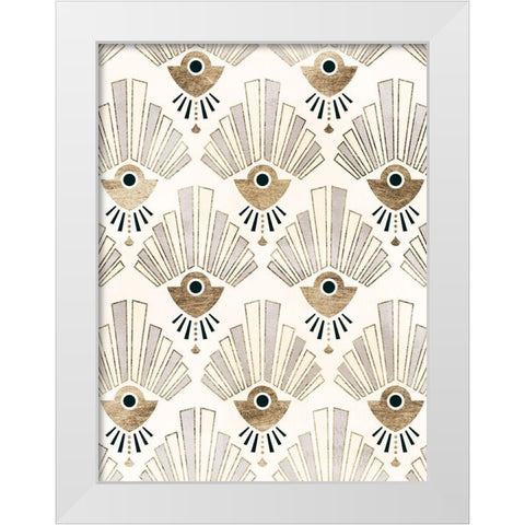 Deco Patterning III White Modern Wood Framed Art Print by Barnes, Victoria