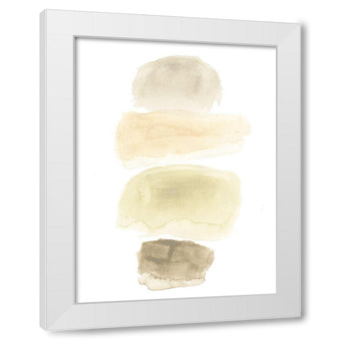 Stone Flow I White Modern Wood Framed Art Print by Vess, June Erica