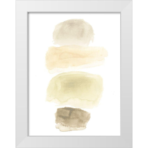 Stone Flow I White Modern Wood Framed Art Print by Vess, June Erica
