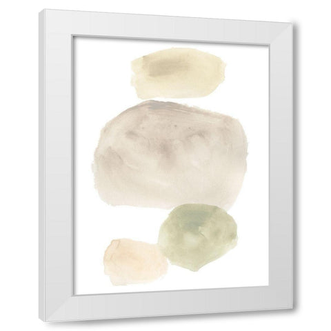 Stone Flow III White Modern Wood Framed Art Print by Vess, June Erica