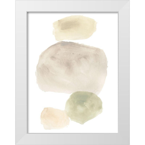 Stone Flow III White Modern Wood Framed Art Print by Vess, June Erica