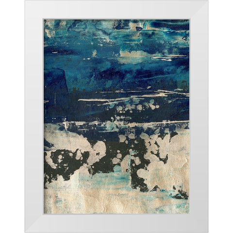 Silver Surf I White Modern Wood Framed Art Print by Harper, Ethan
