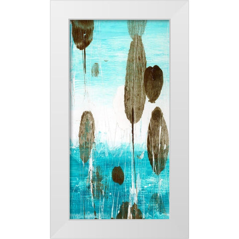 Cattails I White Modern Wood Framed Art Print by Harper, Ethan