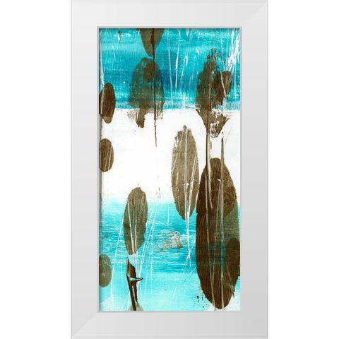Cattails II White Modern Wood Framed Art Print by Harper, Ethan