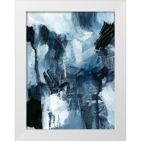 Composition in Blue I White Modern Wood Framed Art Print by Barnes, Victoria