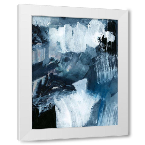 Composition in Blue II White Modern Wood Framed Art Print by Barnes, Victoria