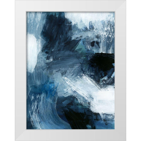 Composition in Blue III White Modern Wood Framed Art Print by Barnes, Victoria