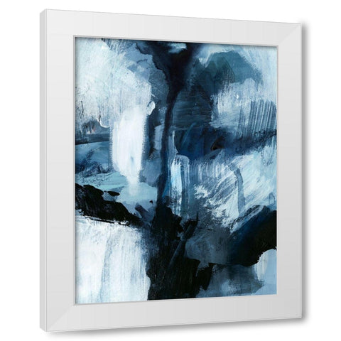 Composition in Blue IV White Modern Wood Framed Art Print by Barnes, Victoria