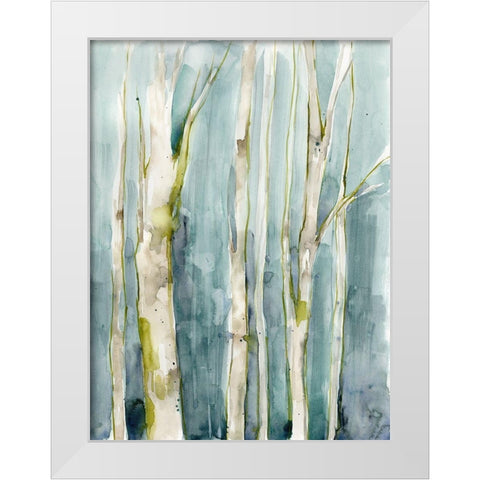 Treeline Watercolor II White Modern Wood Framed Art Print by Goldberger, Jennifer