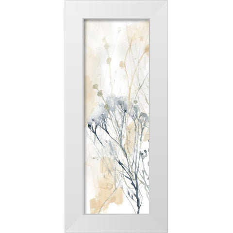 Wildflower Line Contour I White Modern Wood Framed Art Print by Goldberger, Jennifer