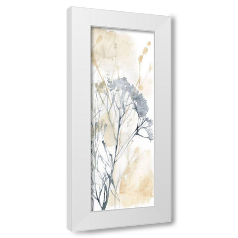 Wildflower Line Contour II White Modern Wood Framed Art Print by Goldberger, Jennifer