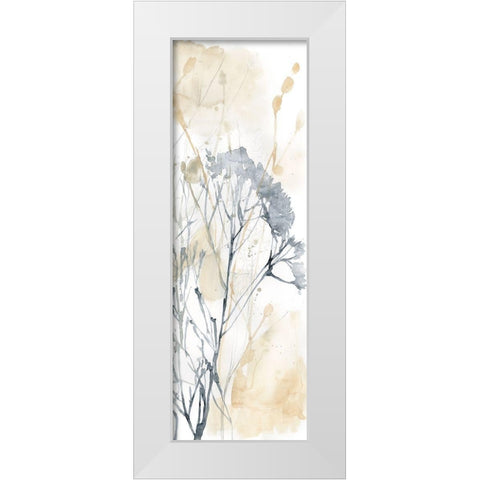 Wildflower Line Contour II White Modern Wood Framed Art Print by Goldberger, Jennifer