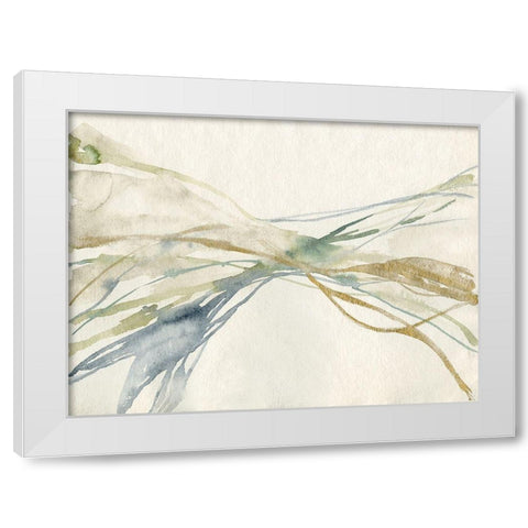 Watercolor Waves I White Modern Wood Framed Art Print by Goldberger, Jennifer