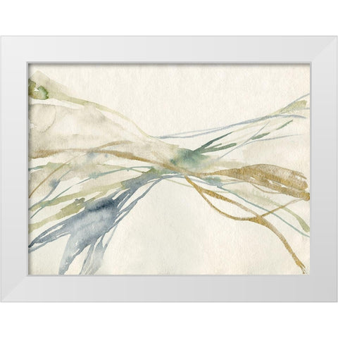 Watercolor Waves I White Modern Wood Framed Art Print by Goldberger, Jennifer