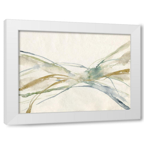 Watercolor Waves II White Modern Wood Framed Art Print by Goldberger, Jennifer