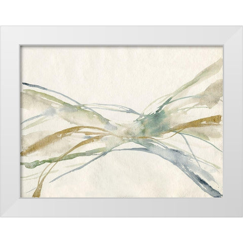 Watercolor Waves II White Modern Wood Framed Art Print by Goldberger, Jennifer