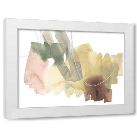 Warm Occurences I White Modern Wood Framed Art Print by Goldberger, Jennifer