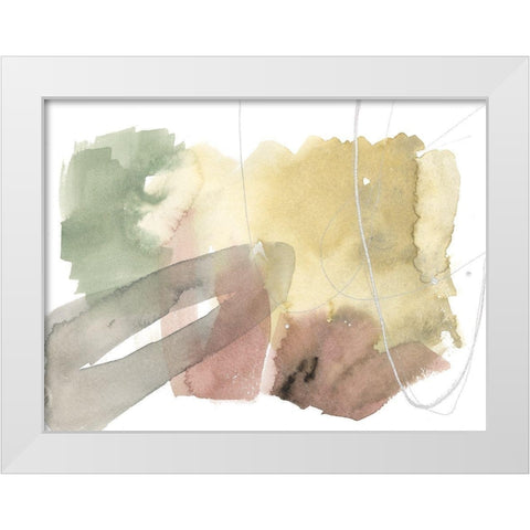 Warm Occurences III White Modern Wood Framed Art Print by Goldberger, Jennifer