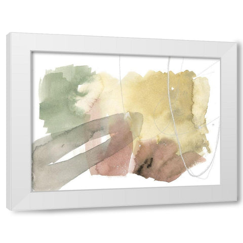 Warm Occurrences III White Modern Wood Framed Art Print by Goldberger, Jennifer