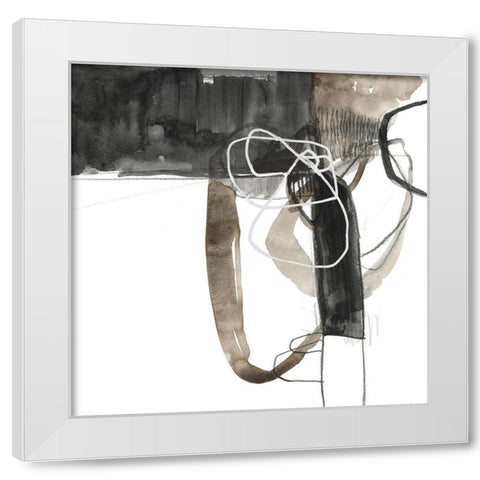 Interlocked I White Modern Wood Framed Art Print by Goldberger, Jennifer