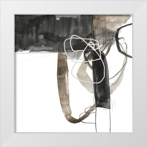 Interlocked I White Modern Wood Framed Art Print by Goldberger, Jennifer