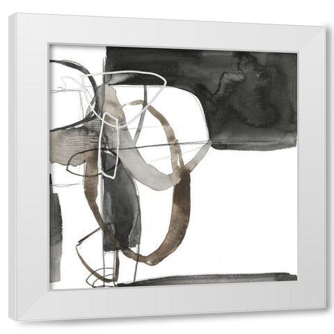 Interlocked II White Modern Wood Framed Art Print by Goldberger, Jennifer