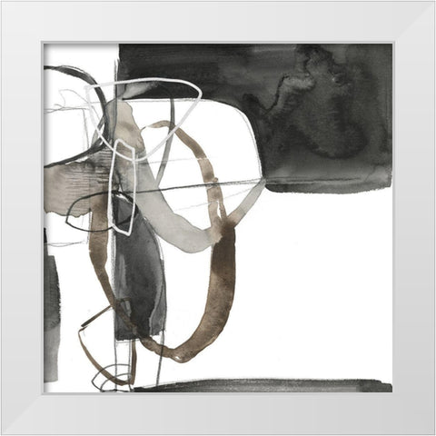 Interlocked II White Modern Wood Framed Art Print by Goldberger, Jennifer