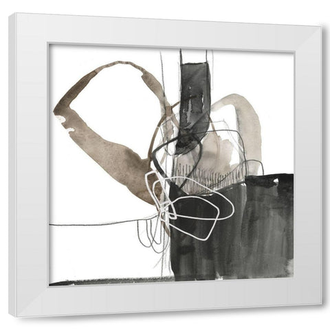 Interlocked III White Modern Wood Framed Art Print by Goldberger, Jennifer