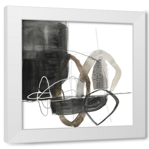 Interlocked IV White Modern Wood Framed Art Print by Goldberger, Jennifer