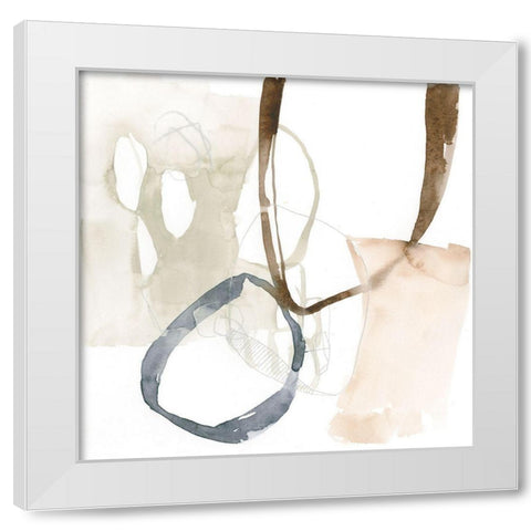 Open Cells II White Modern Wood Framed Art Print by Goldberger, Jennifer